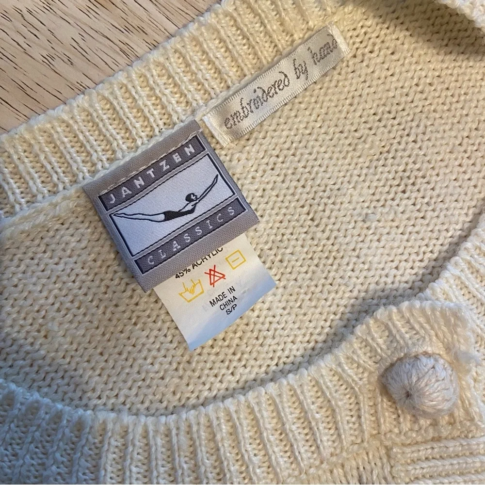 Vintage Cottagecore Granny Sweater Ramie Blend Women’s Size Small-Medium - Picture 6 of 9